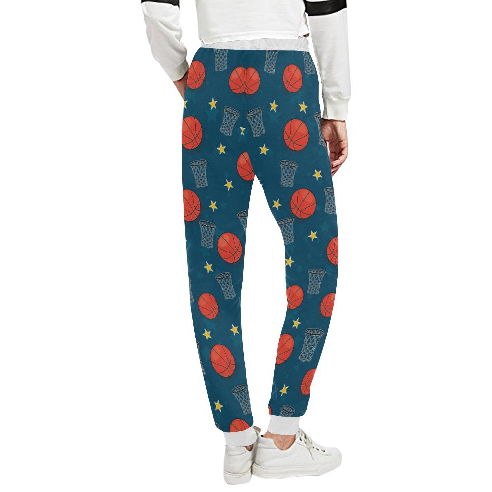 Basketball Classic Print Pattern Unisex Casual Sweatpants (Model L11)-JTAMIGO.COM