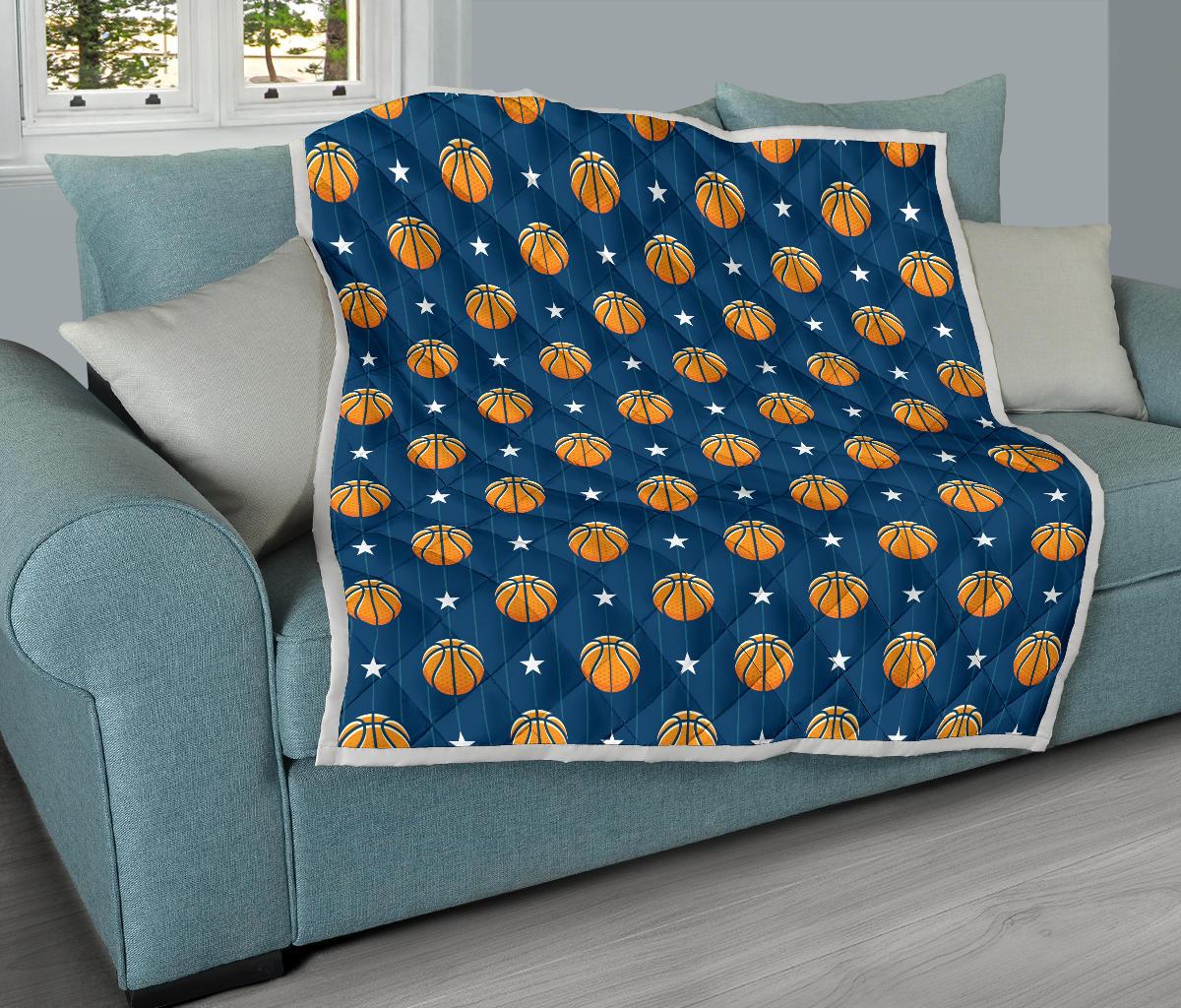 Basketball Star Print Pattern Premium Quilt-JTAMIGO.COM