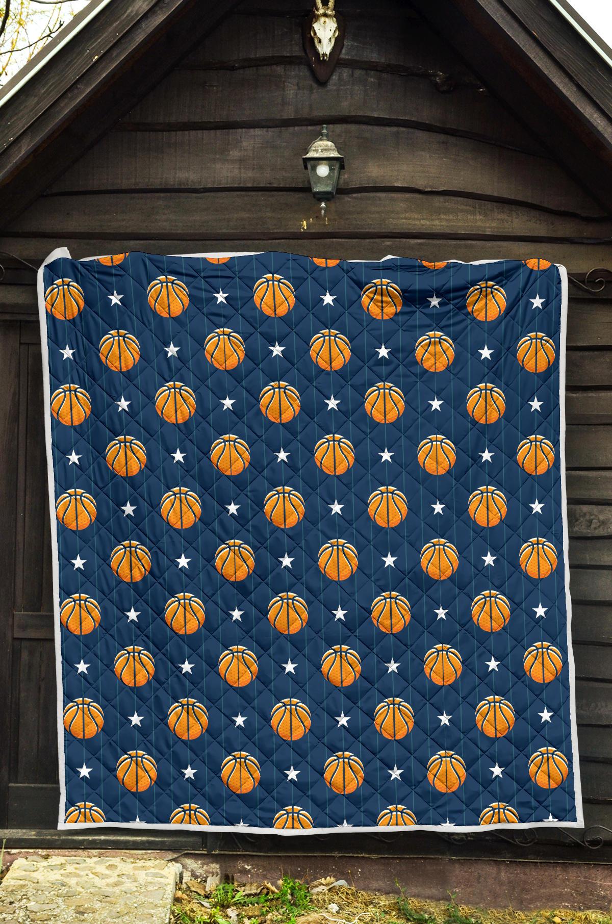 Basketball Star Print Pattern Premium Quilt-JTAMIGO.COM