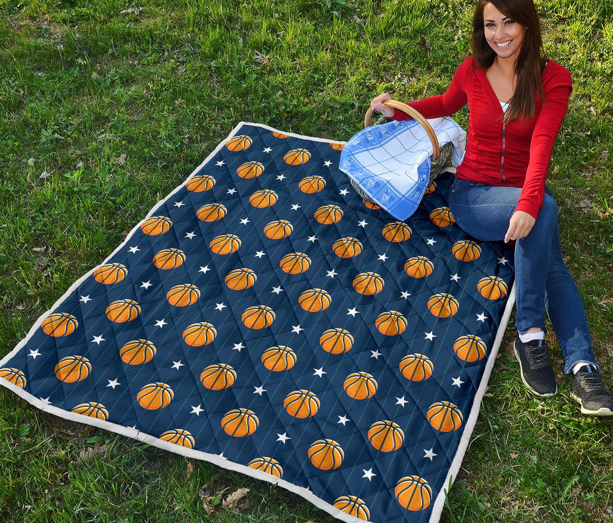Basketball Star Print Pattern Premium Quilt-JTAMIGO.COM