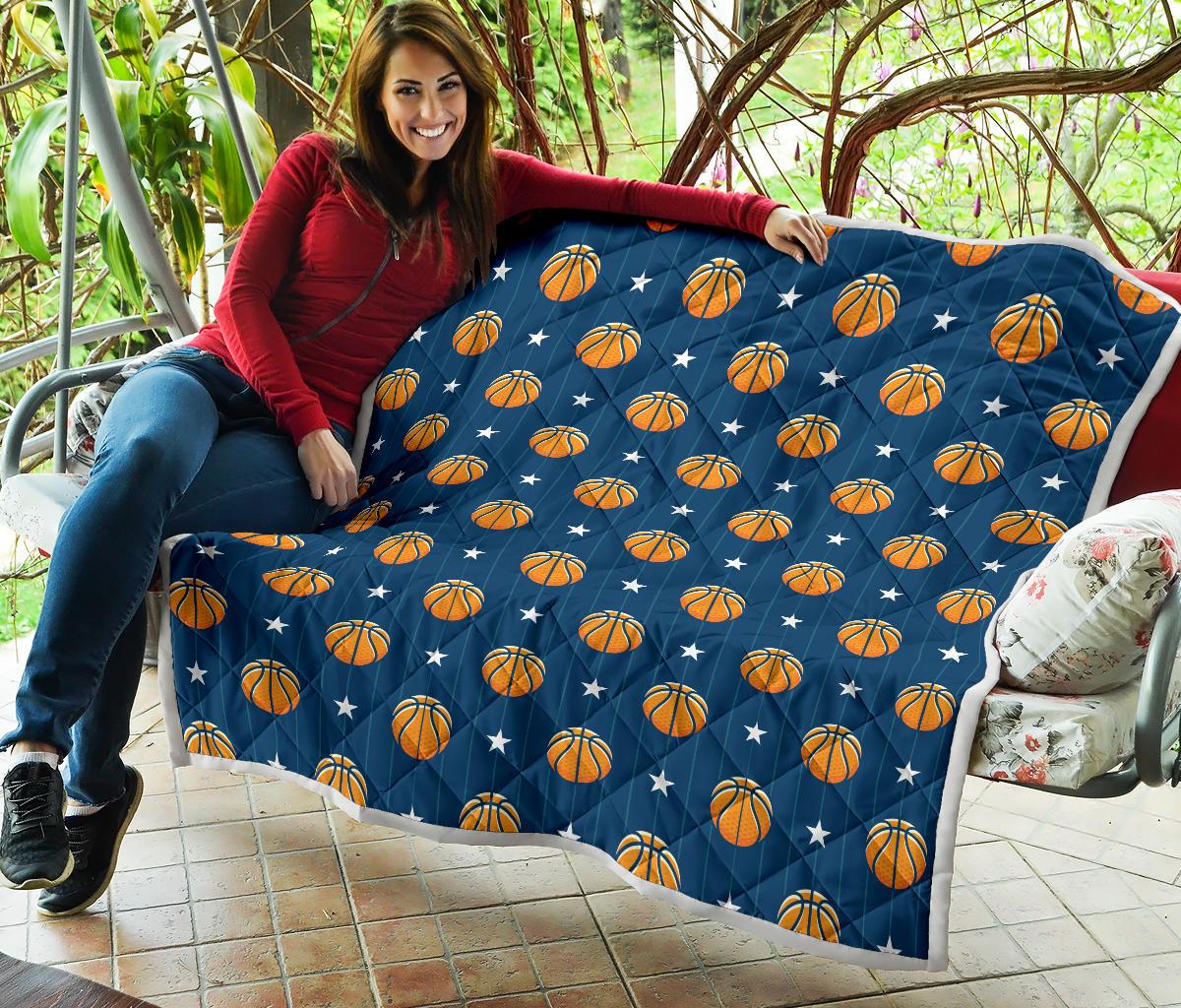 Basketball Star Print Pattern Premium Quilt-JTAMIGO.COM