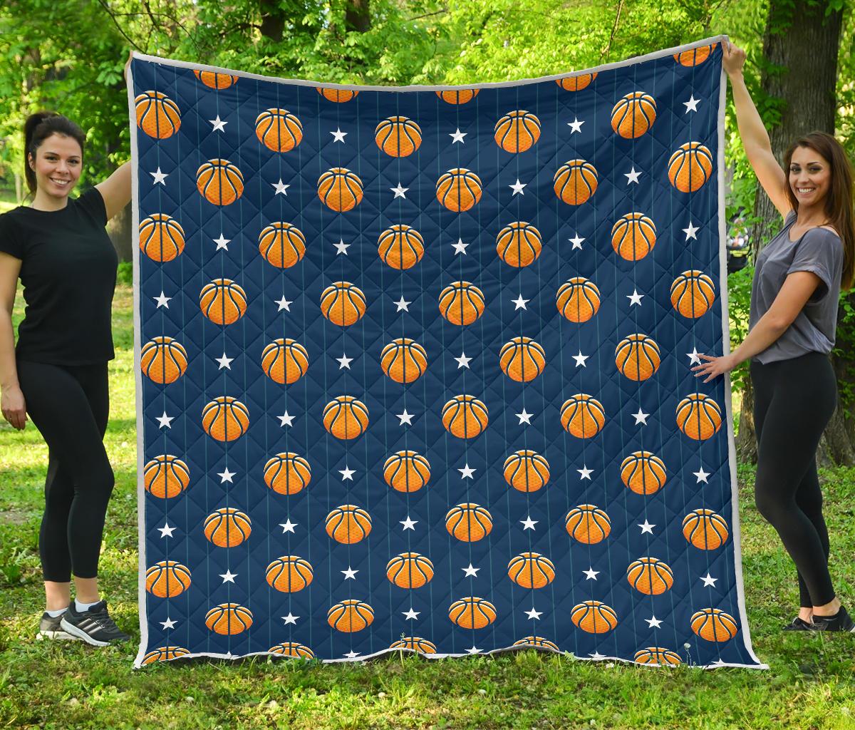 Basketball Star Print Pattern Premium Quilt-JTAMIGO.COM