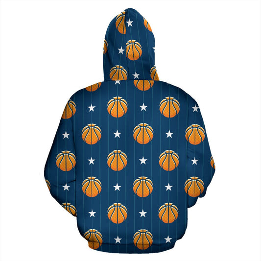 Basketball Star Print Pattern Pullover Hoodie