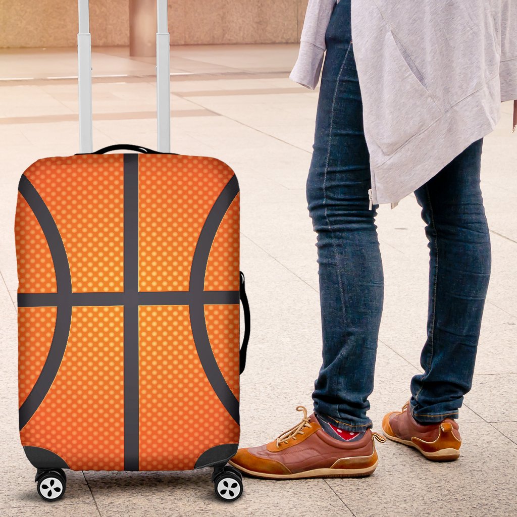 Basketball Texture Print Pattern Luggage Cover Protector