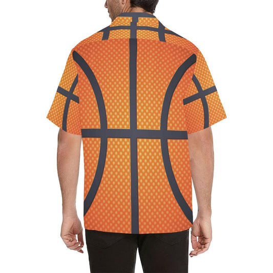 Basketball Texture Print Pattern Men Aloha Hawaiian Shirt