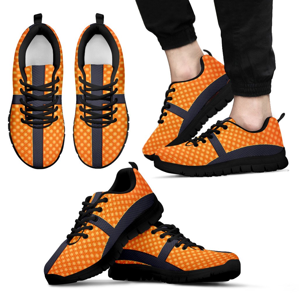 Basketball Texture Print Pattern Men Sneakers Shoes