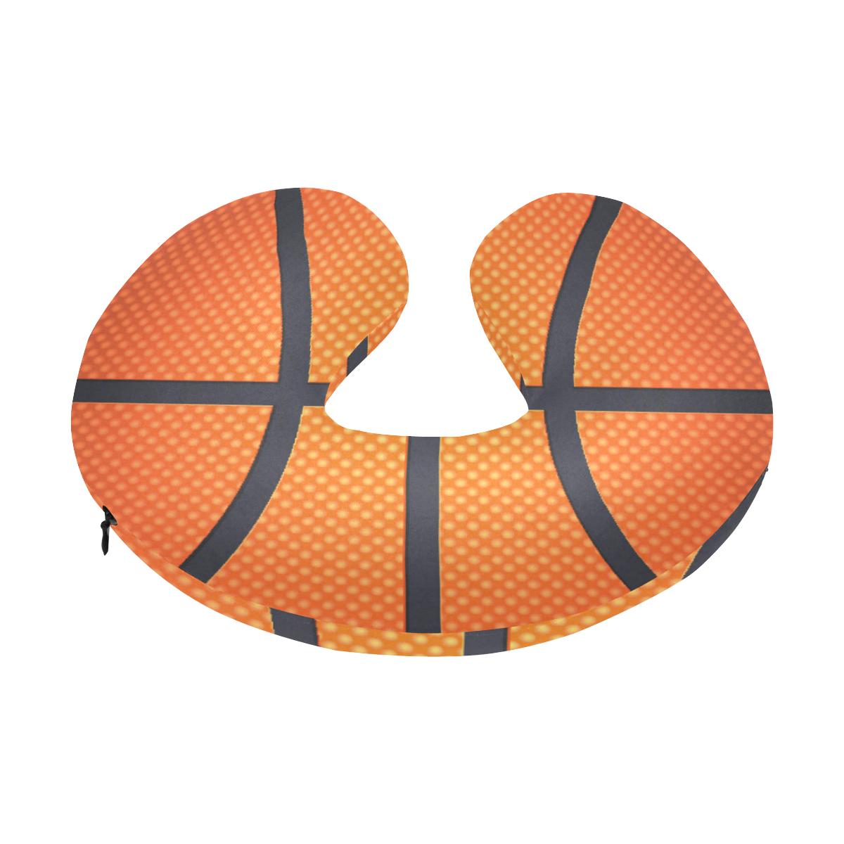 Basketball Texture Print Pattern U-Shaped Travel Neck Pillow-JTAMIGO.COM