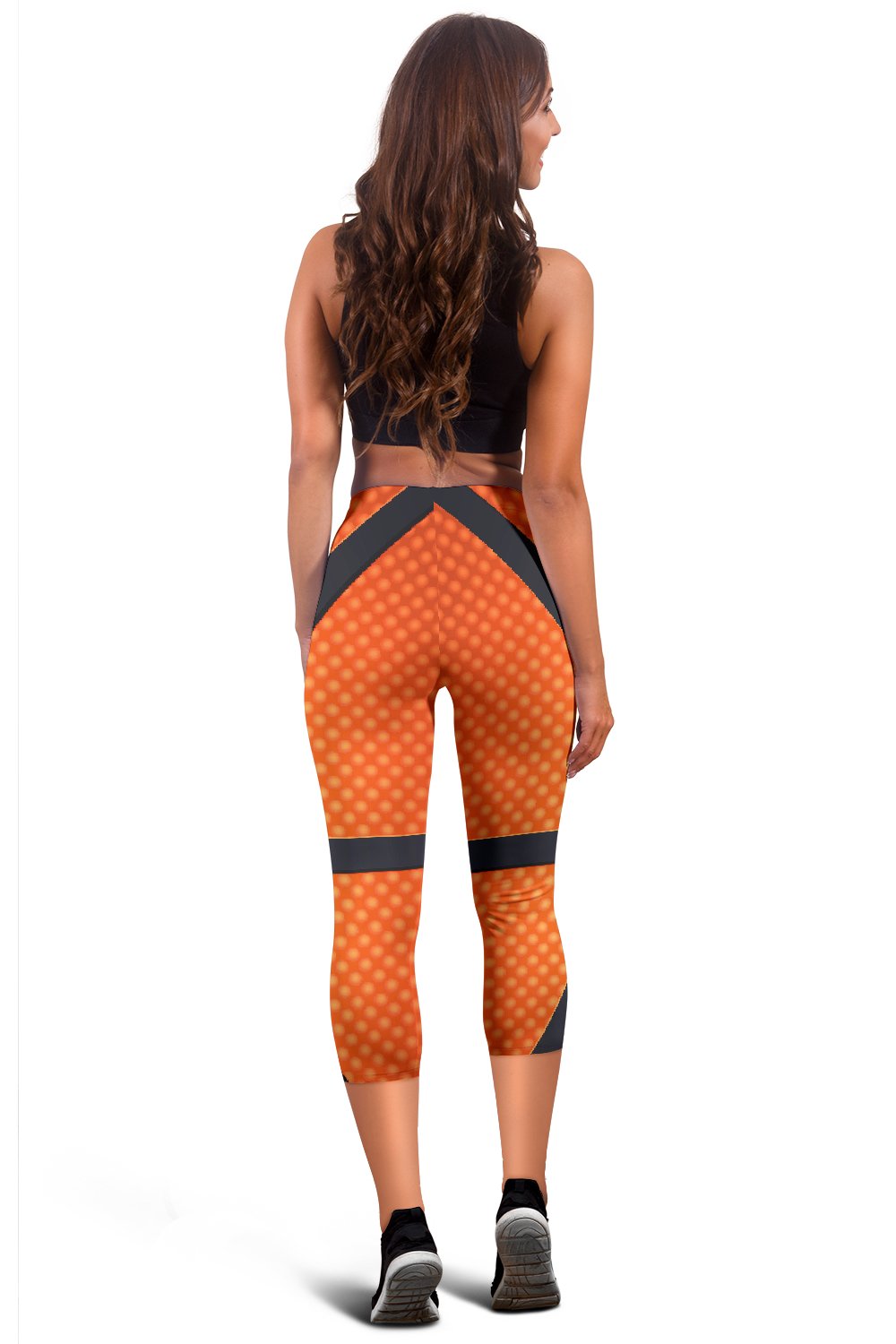Basketball Texture Print Pattern Women Capris