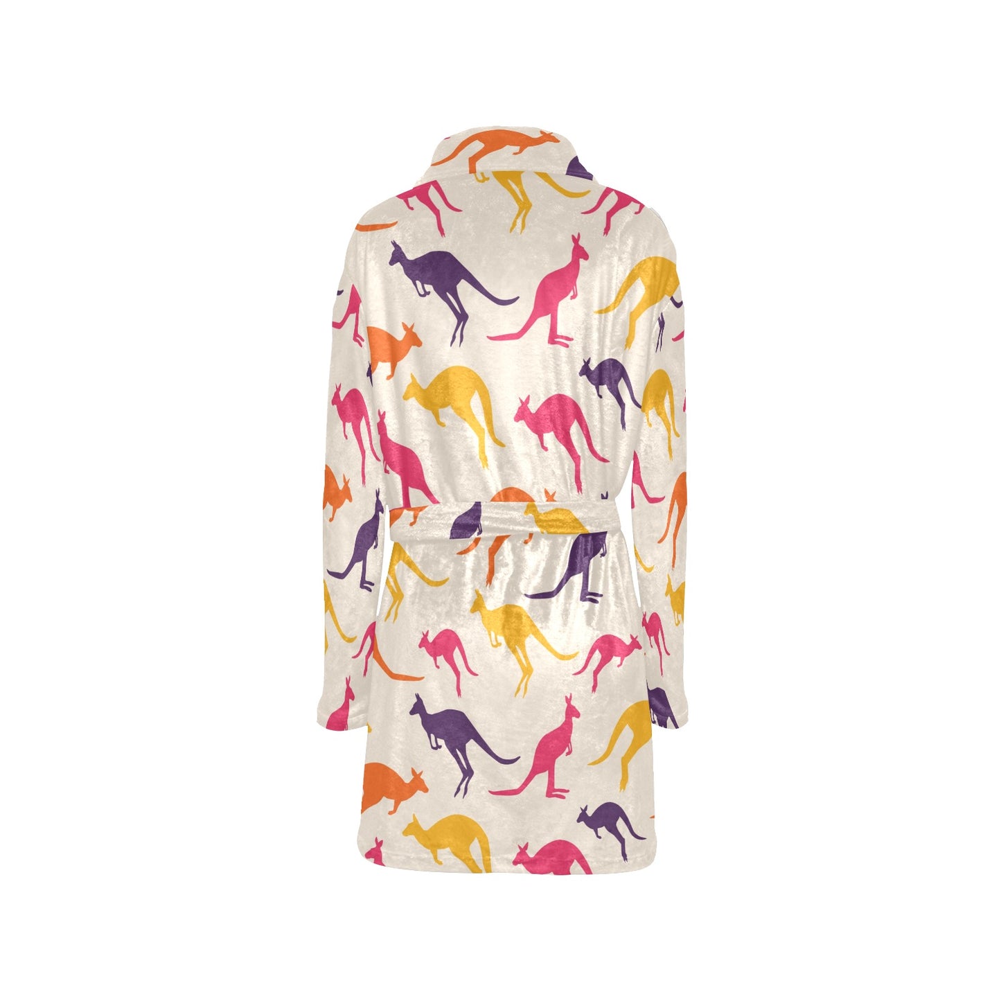Kangaroos Pattern Print Design 01 Women's Fleece Robe