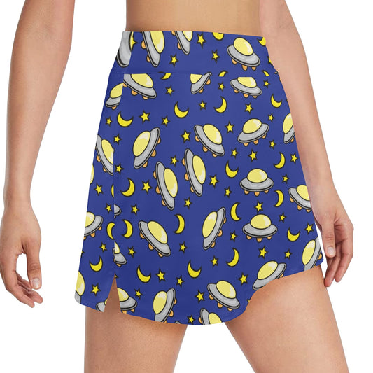 UFO Print Design LKS309 17" Golf & Pickleball Skort with Pockets