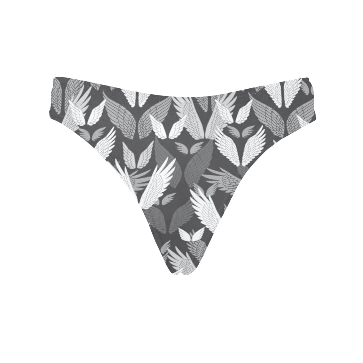 Angel Wings Pattern Design Themed Print Women's Thongs