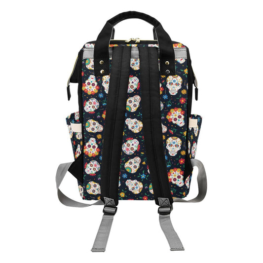 Sugar Skull Print Design LKS305 Diaper Bag Backpack