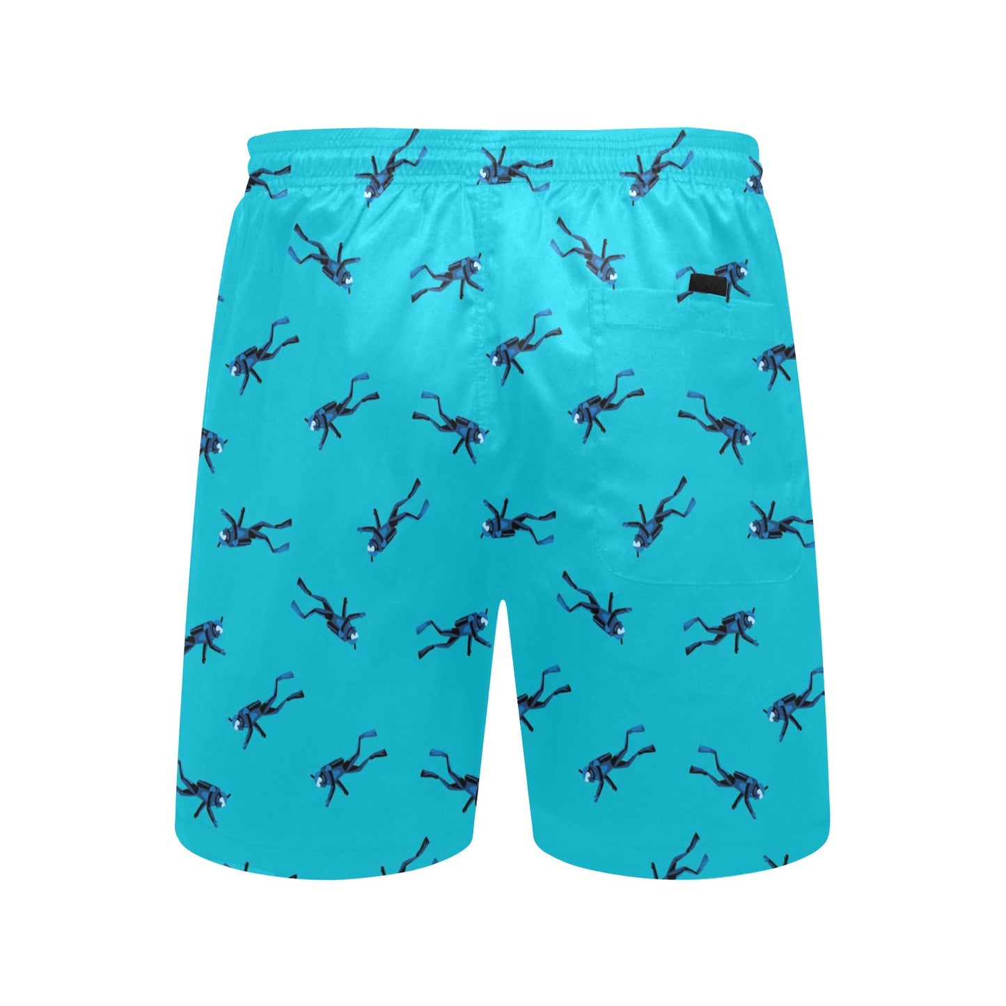 Scuba Driver Print Design LKS304 Men's Swim Trunks Beach Shorts