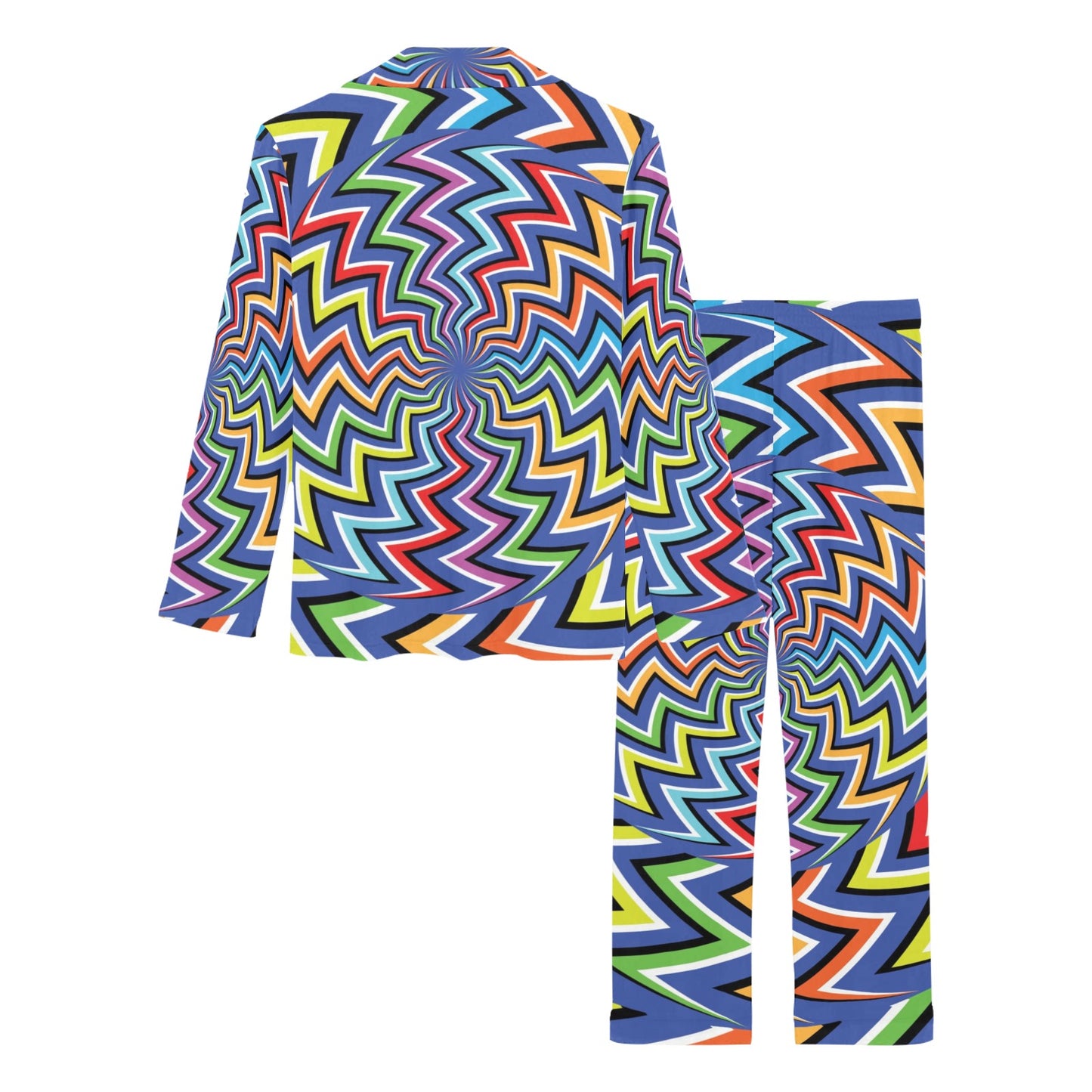 Optical illusion Pattern Print Design A02 Women's Long Pajama Set