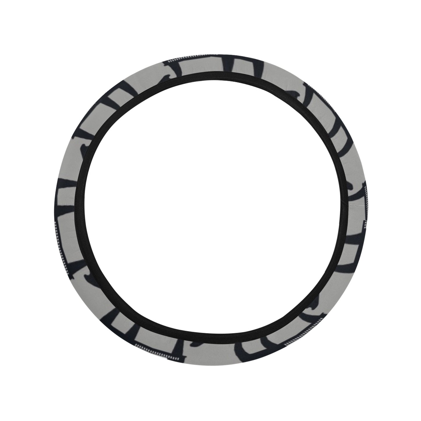 Piano Print Design LKS404 Steering Wheel Cover with Elastic Edge