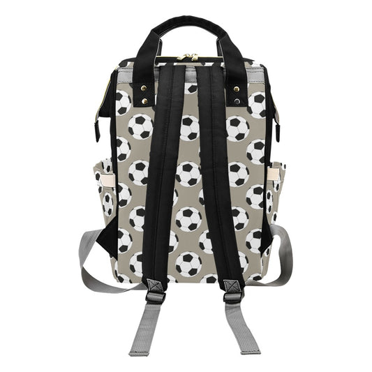 Soccer Ball Print Design LKS302 Diaper Bag Backpack