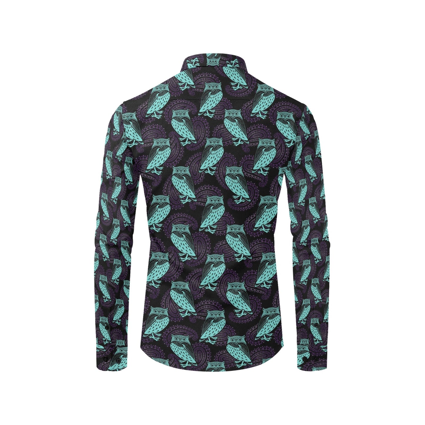Tribal Pattern Print Design LKS3010 Men's Long Sleeve Dress Shirt