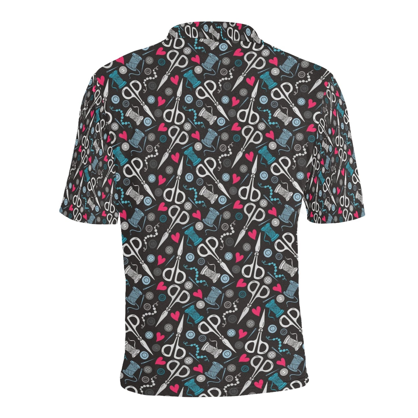 Sewing Equipment Print Design LKS305 Men Polo Shirt