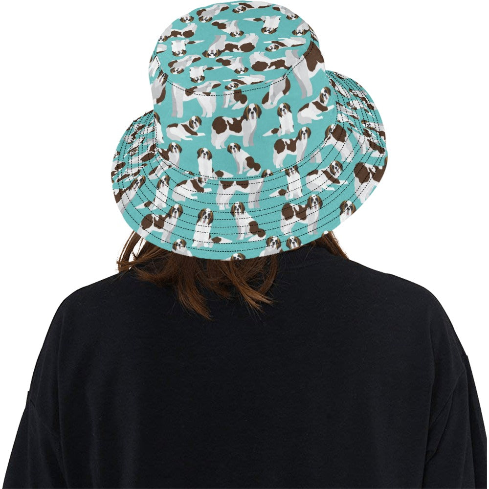St Bernards Print Design LKS302 Unisex Bucket Hat