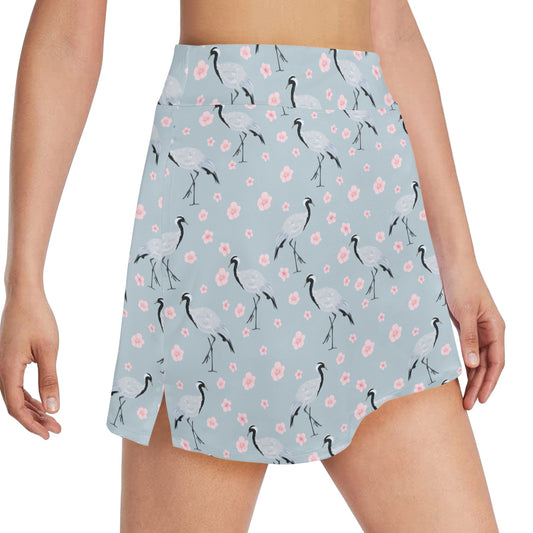 Sakura Bird Print Design LKS304 17" Golf & Pickleball Skort with Pockets