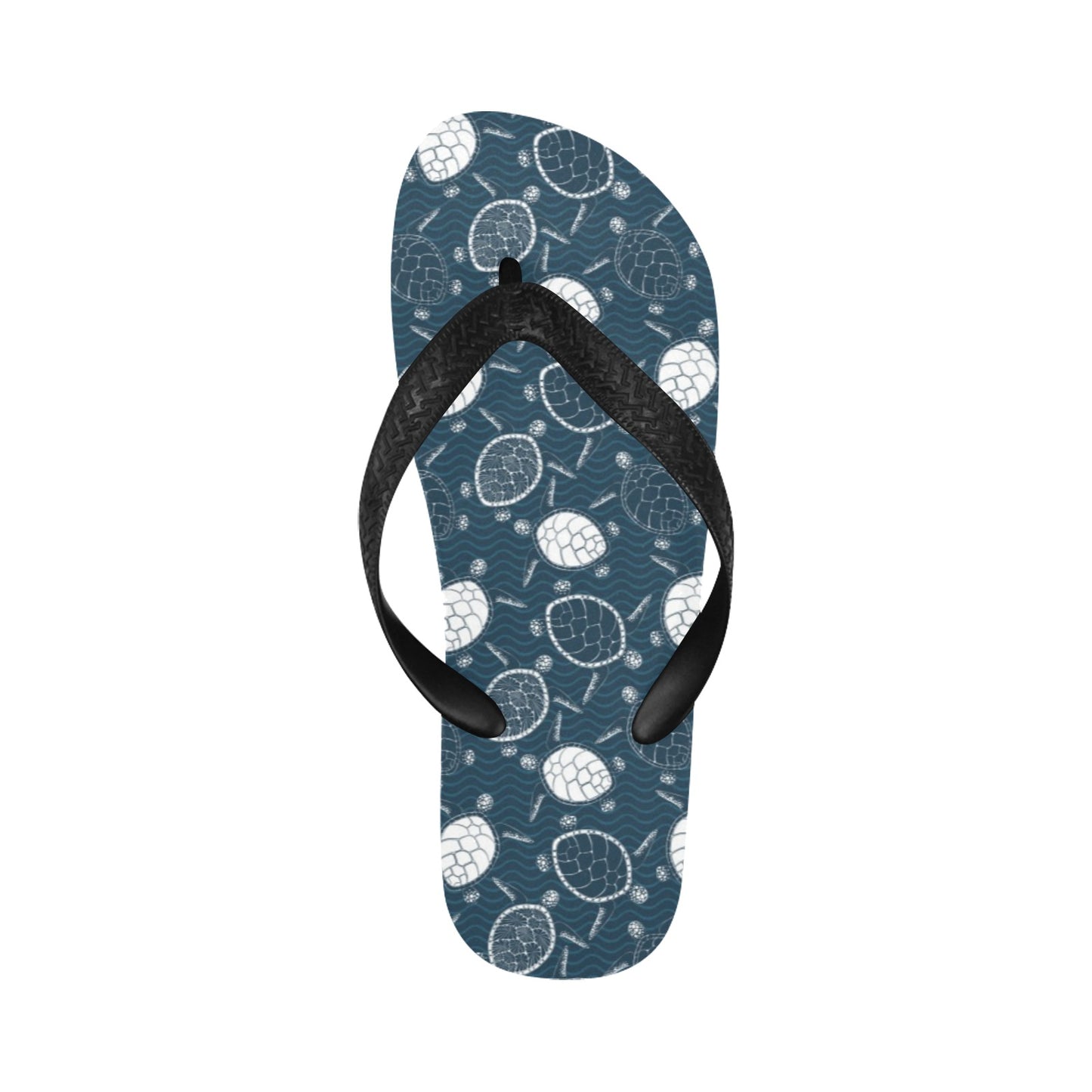 Sea Turtle Print Design LKS3015 Flip Flops