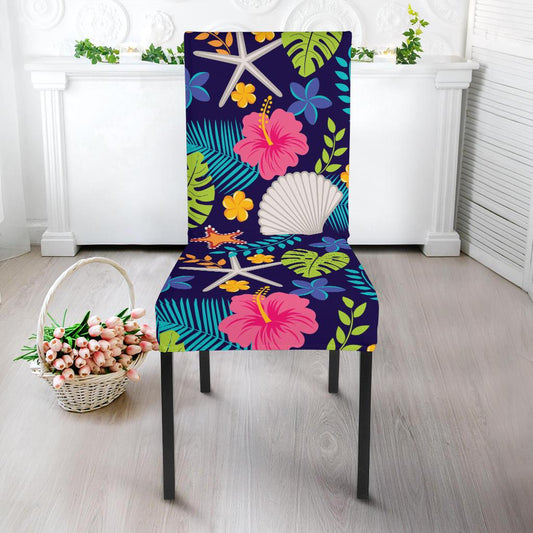 Beach Seashell Floral Theme Dinning Chair Slipper-JTAMIGO.COM