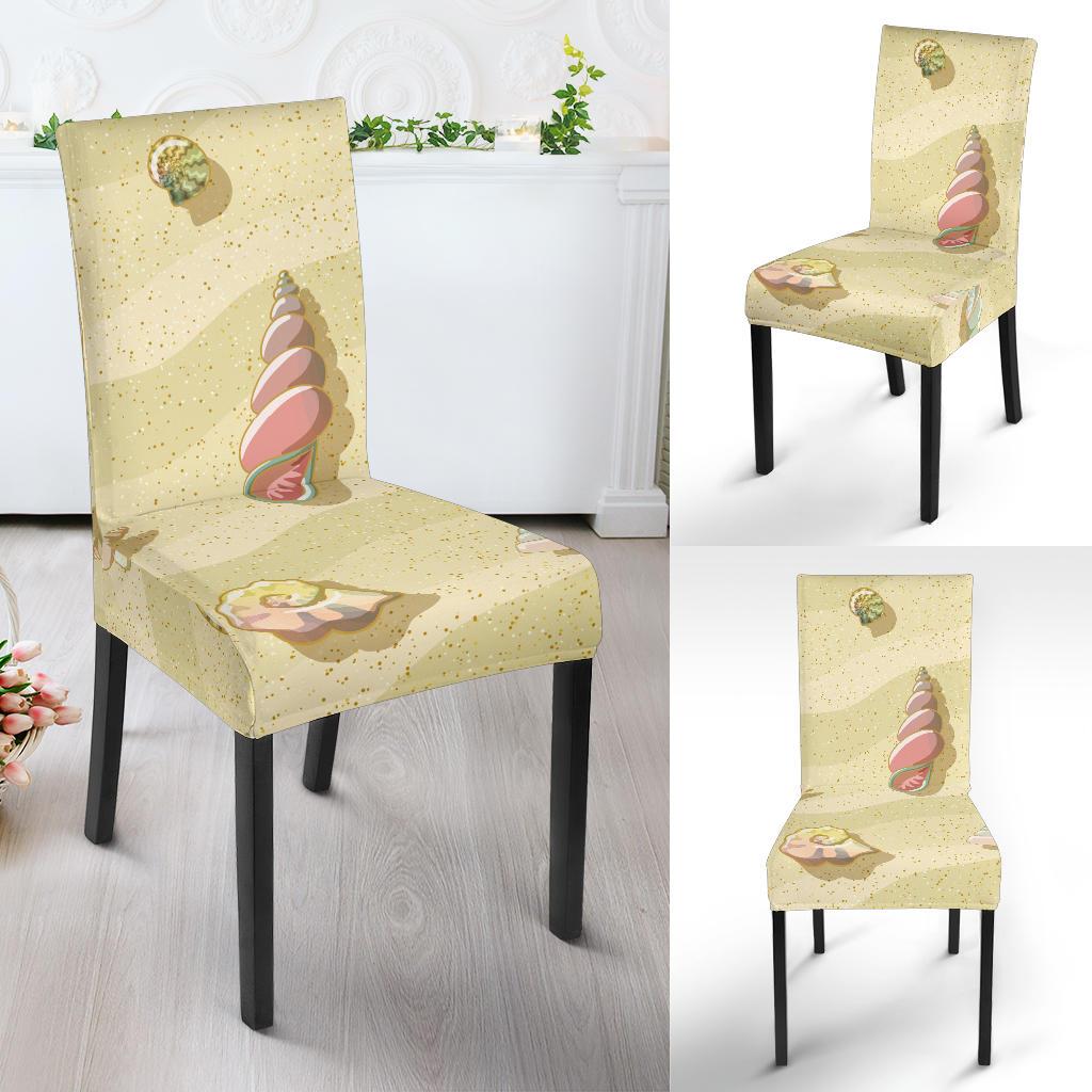 Beach with Seashell Theme Dinning Chair Slipper-JTAMIGO.COM