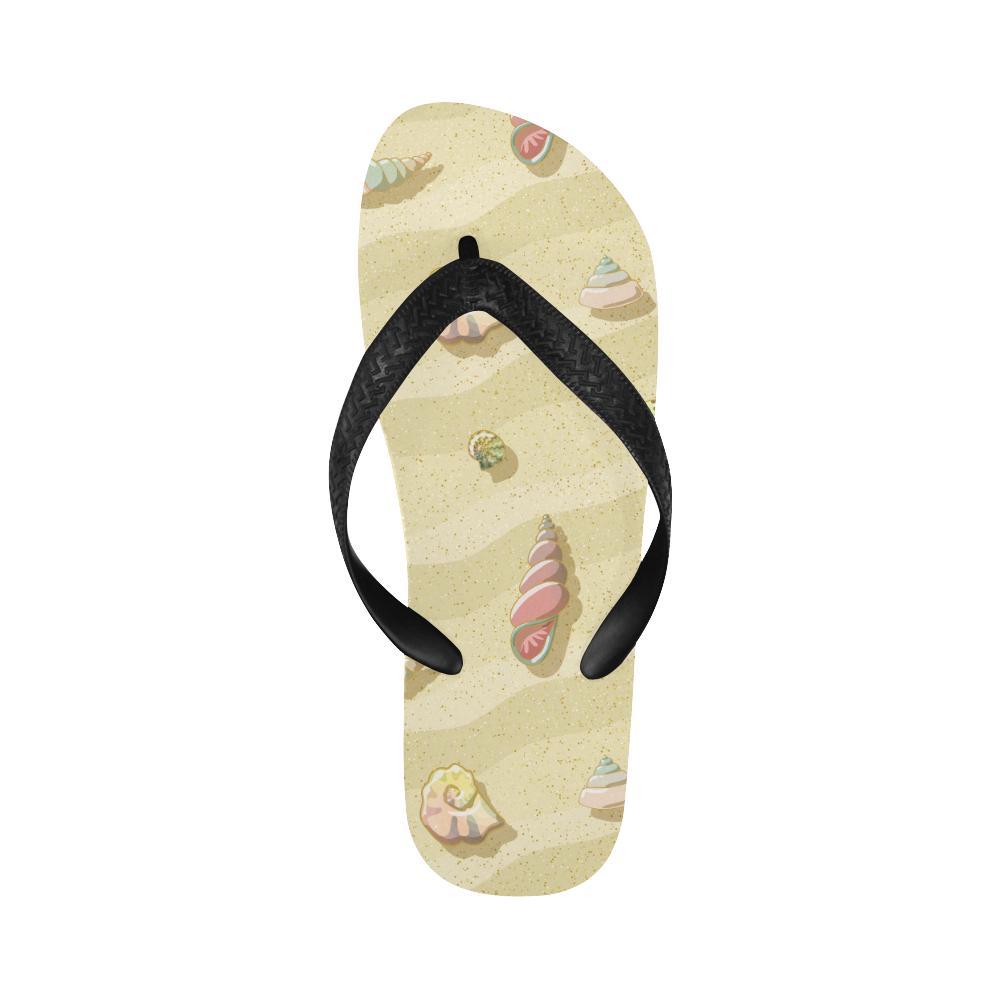 Beach with Seashell Theme Flip Flops-JTAMIGO.COM
