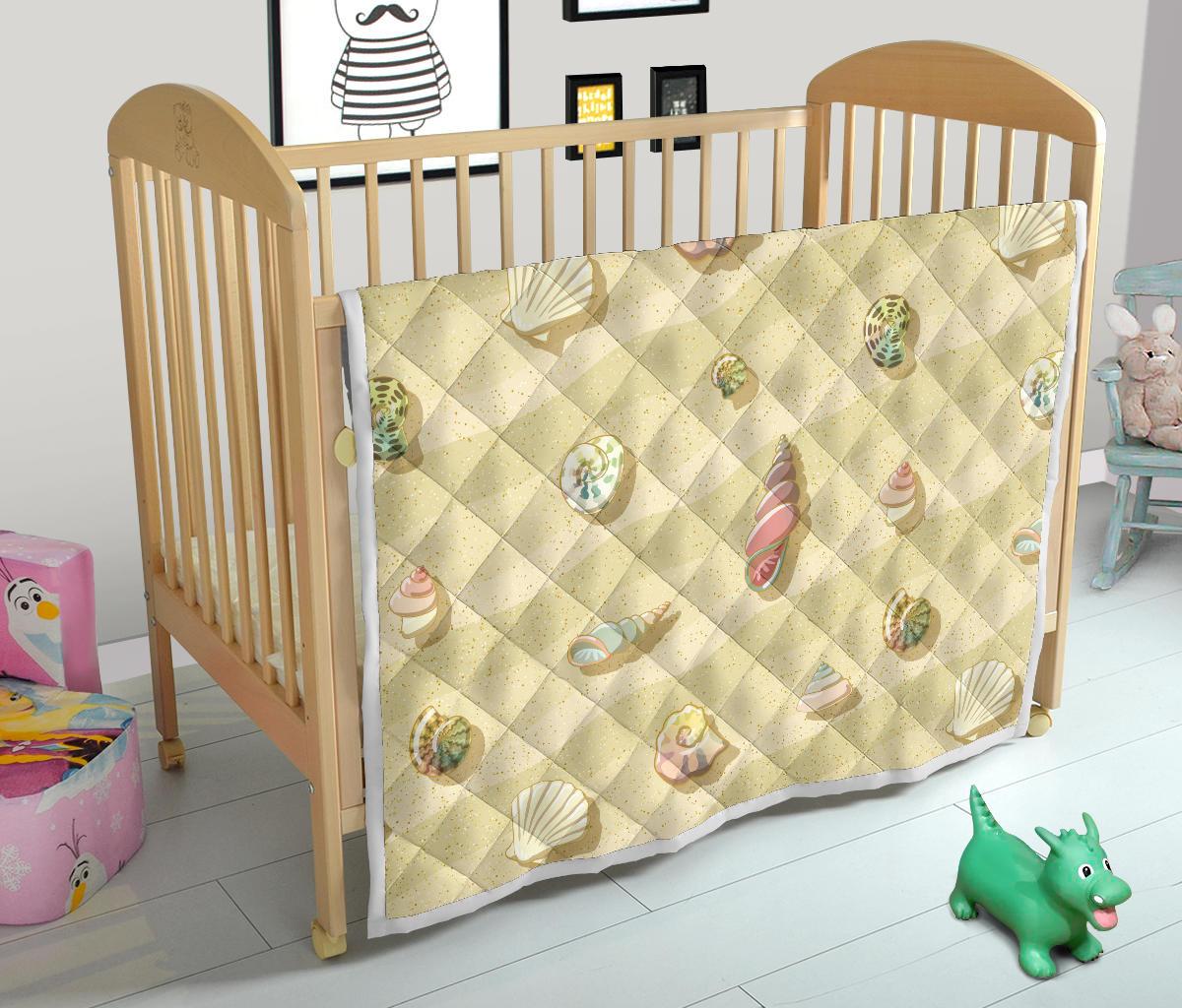 Beach with Seashell Theme Premium Quilt-JTAMIGO.COM