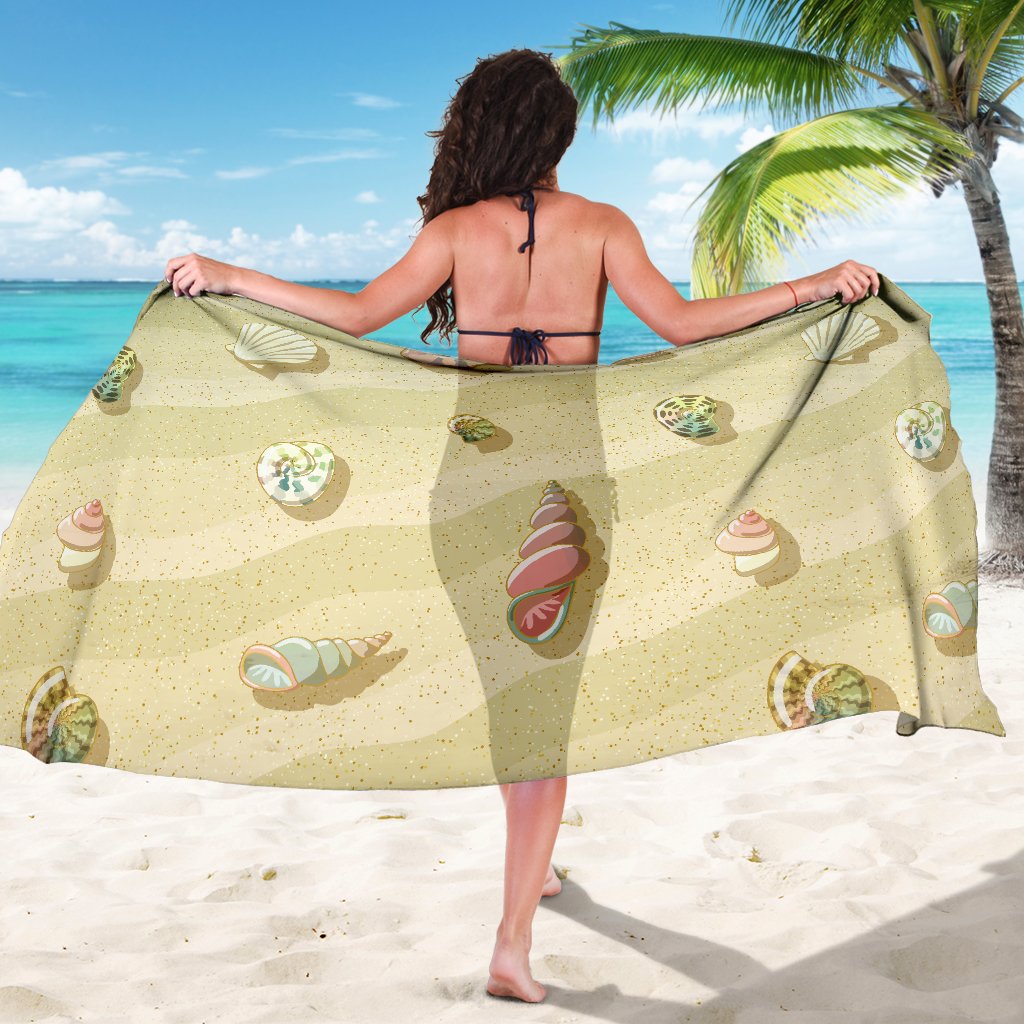 Beach with Seashell Theme Sarong Pareo Wrap