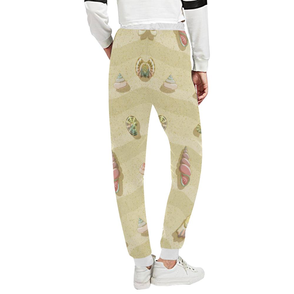 Beach with Seashell Theme Unisex Casual Sweatpants (Model L11)-JTAMIGO.COM