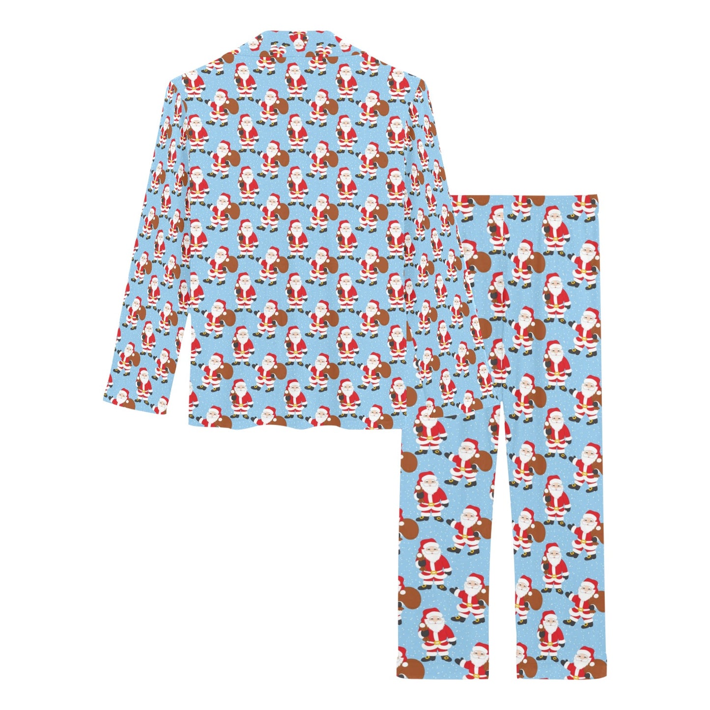 Santa Christmas Themed Print Design LKS305 Women's Long Pajama Set