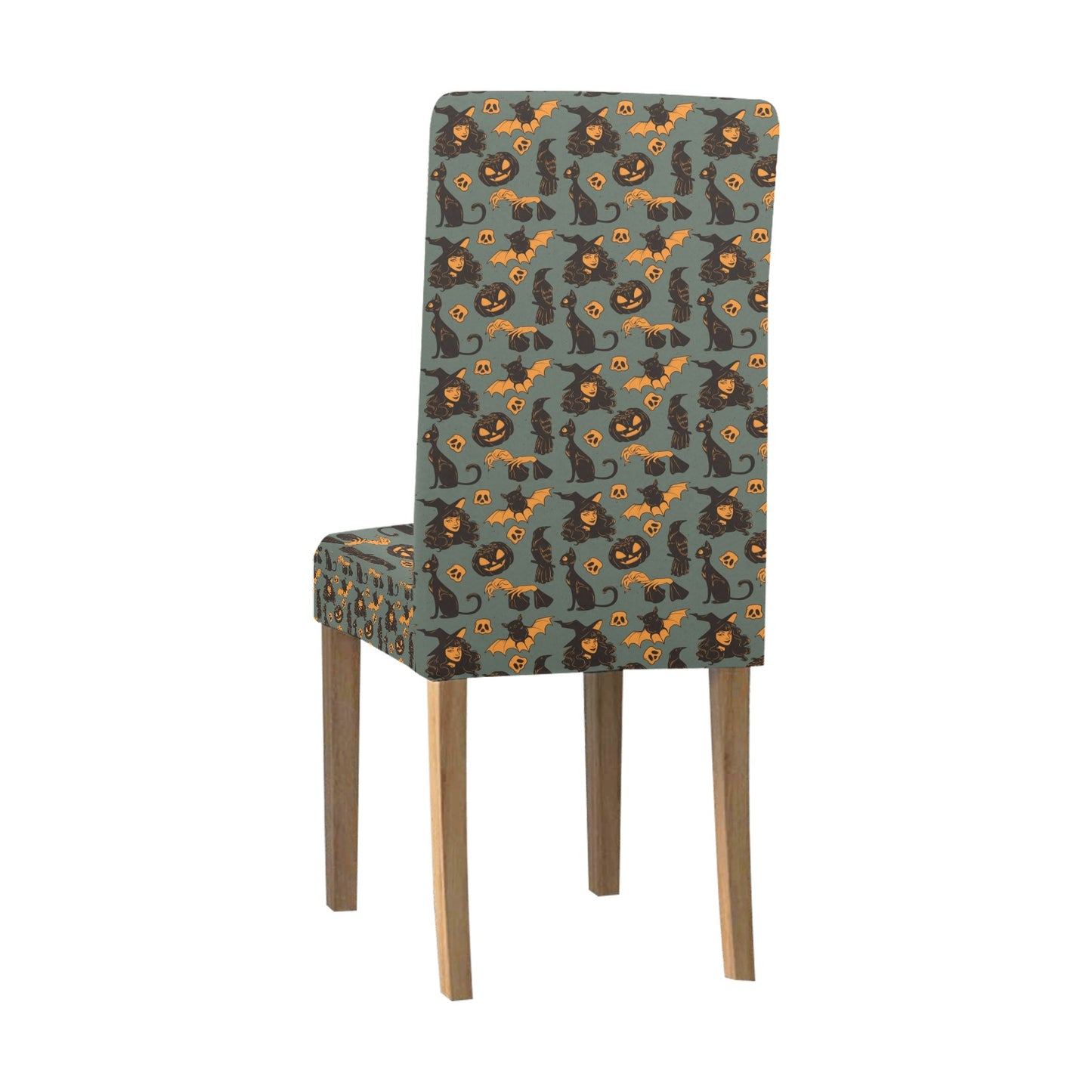 Witch Bat Halloween Print Design LKS305 Dining Chair Slipcover