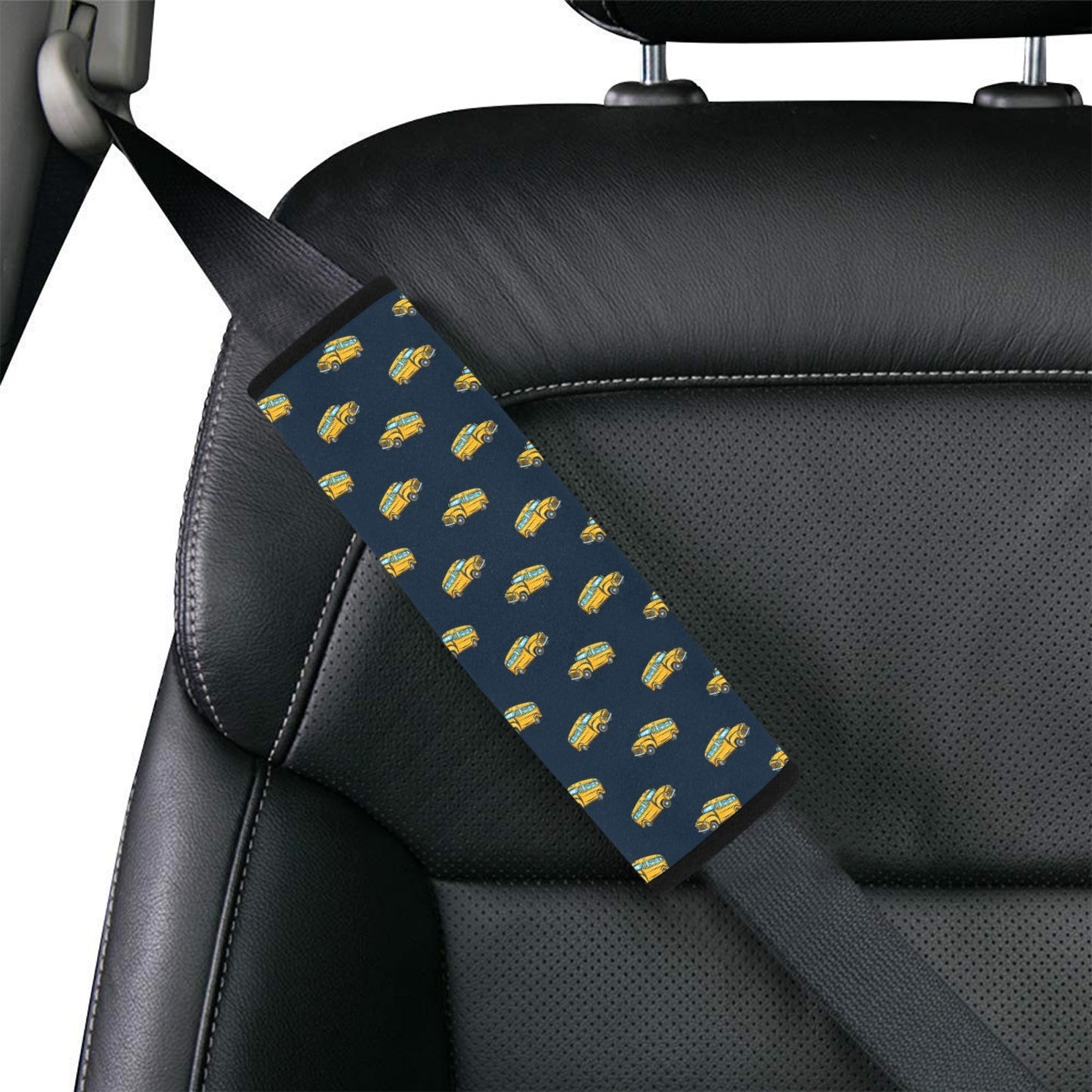 School Bus Print Design LKS304 Car Seat Belt Cover