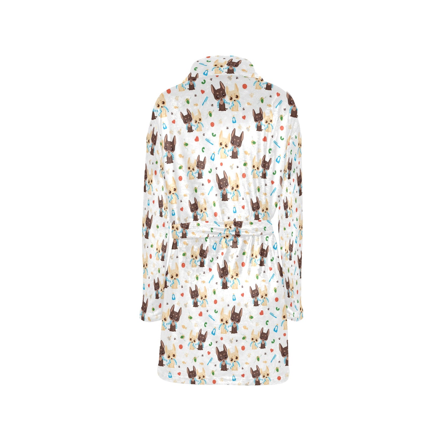 Chihuahua Pattern Print Design 06 Women's Fleece Robe