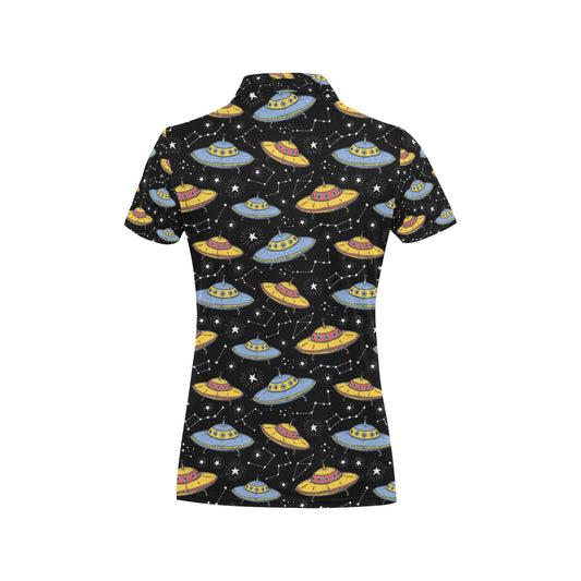 UFO Print Design LKS307 Women's Polo Shirt