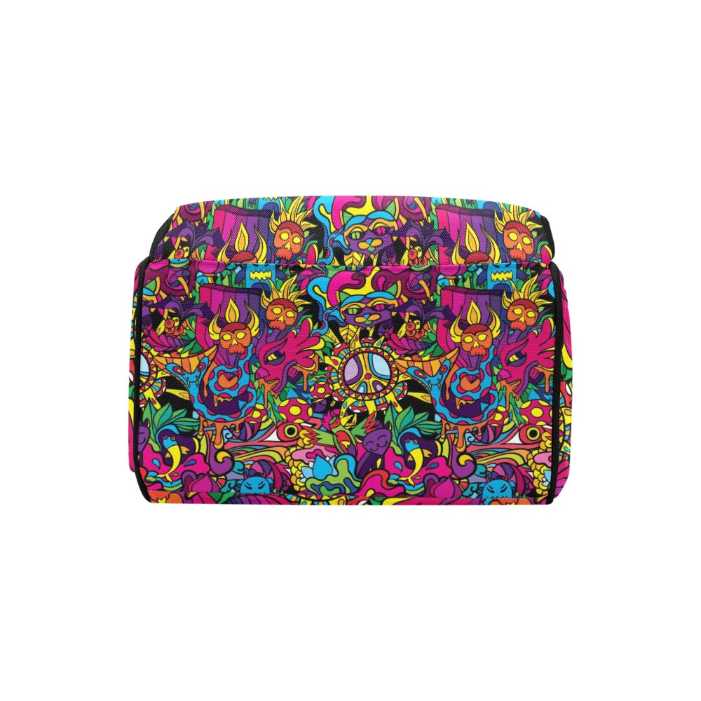 Trippy Print Design LKS304 Diaper Bag Backpack