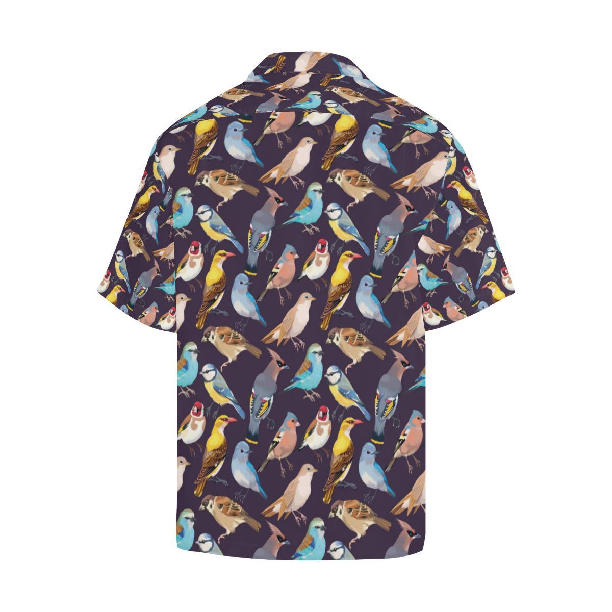 Bird Cute Print Pattern Men Aloha Hawaiian Shirt
