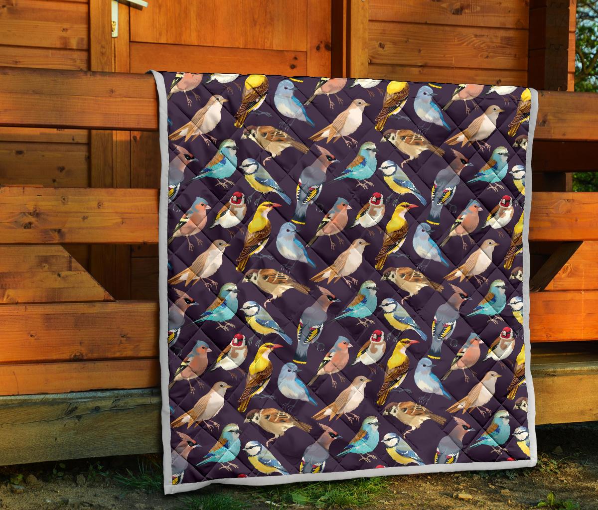 Bird Cute Print Pattern Premium Quilt-JTAMIGO.COM