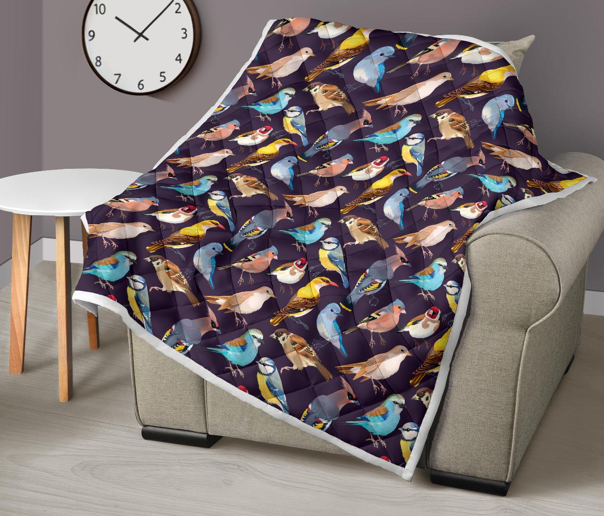 Bird Cute Print Pattern Premium Quilt-JTAMIGO.COM