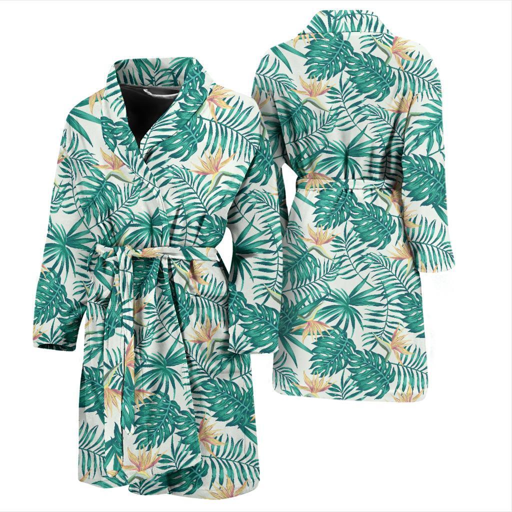 Bird Of Paradise Pattern Print Design 05 Men Bathrobe-JORJUNE.COM