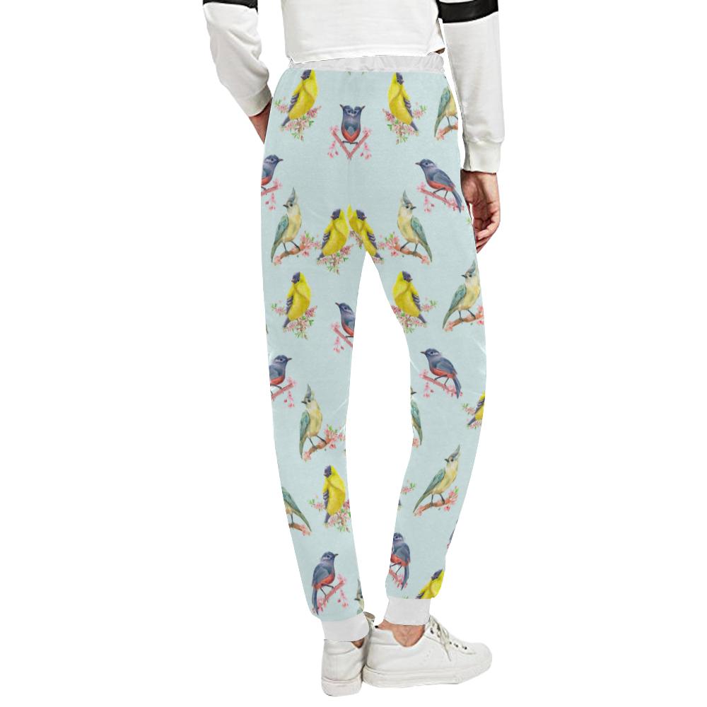 Bird Sweet Themed Print Pattern Unisex Casual Sweatpants (Model L11)-JTAMIGO.COM