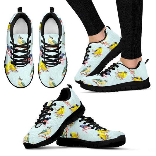 Bird Sweet Themed Print Pattern Women Sneakers Shoes