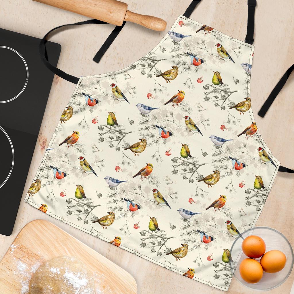 Bird Watercolor Design Pattern Women Apron