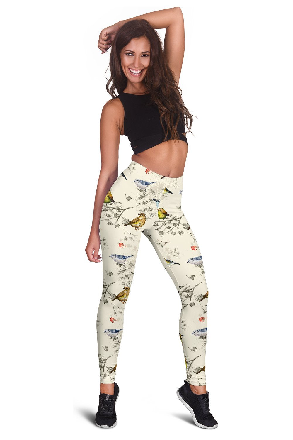 Bird Watercolor Design Pattern Women Leggings