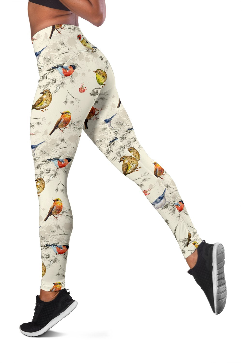Bird Watercolor Design Pattern Women Leggings