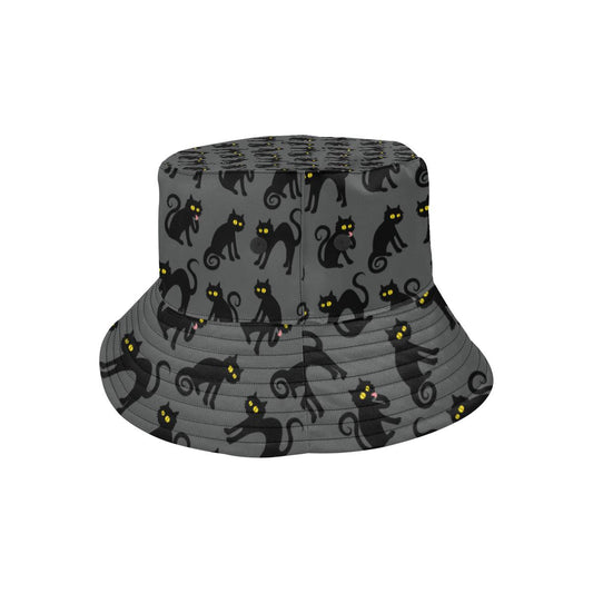 Black Cat Cute Print Pattern Unisex Bucket Hat