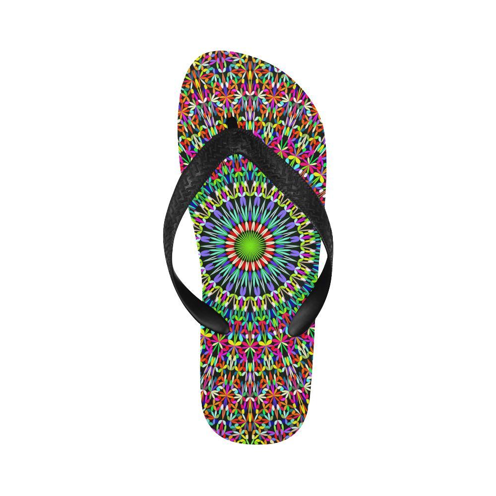 Bohemian Colorful Style Print Flip Flops-JTAMIGO.COM