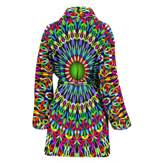 Bohemian Colorful Style Print Women Bath Robe-JTAMIGO.COM