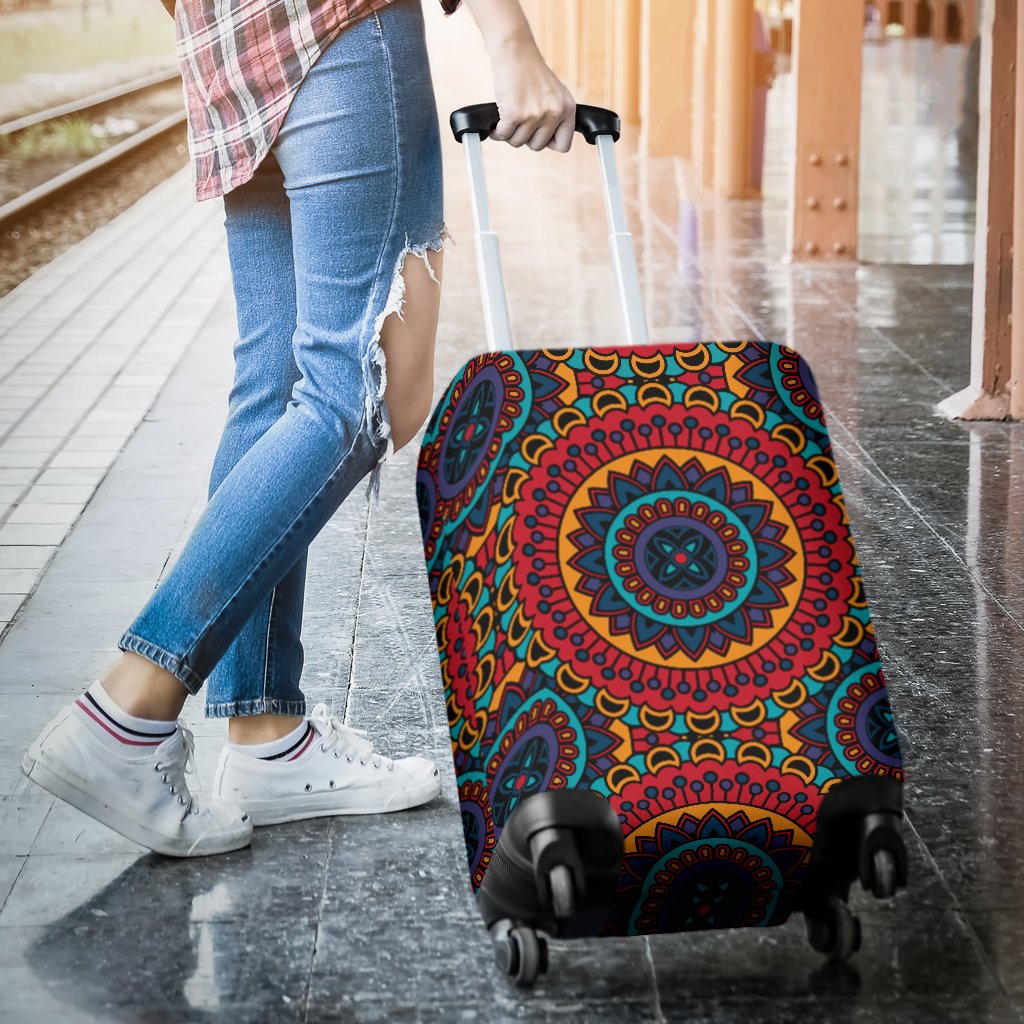Bohemian Mandala Style Print Luggage Cover Protector